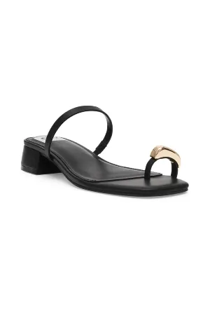 Dolce Vita Narra Black Strappy Block Heel Sandals