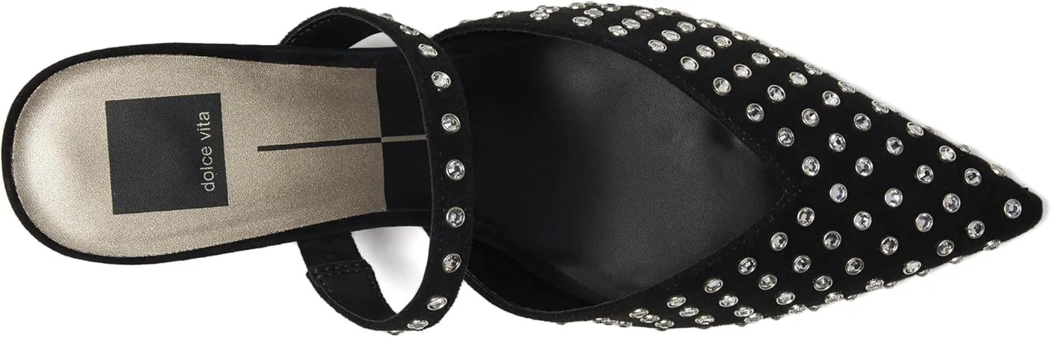 Dolce Vita Women's Kanika Mid Crystal Stud Pointed Toe Heels
