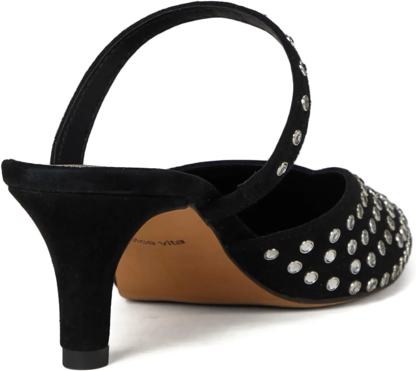 Dolce Vita Women's Kanika Mid Crystal Stud Pointed Toe Heels