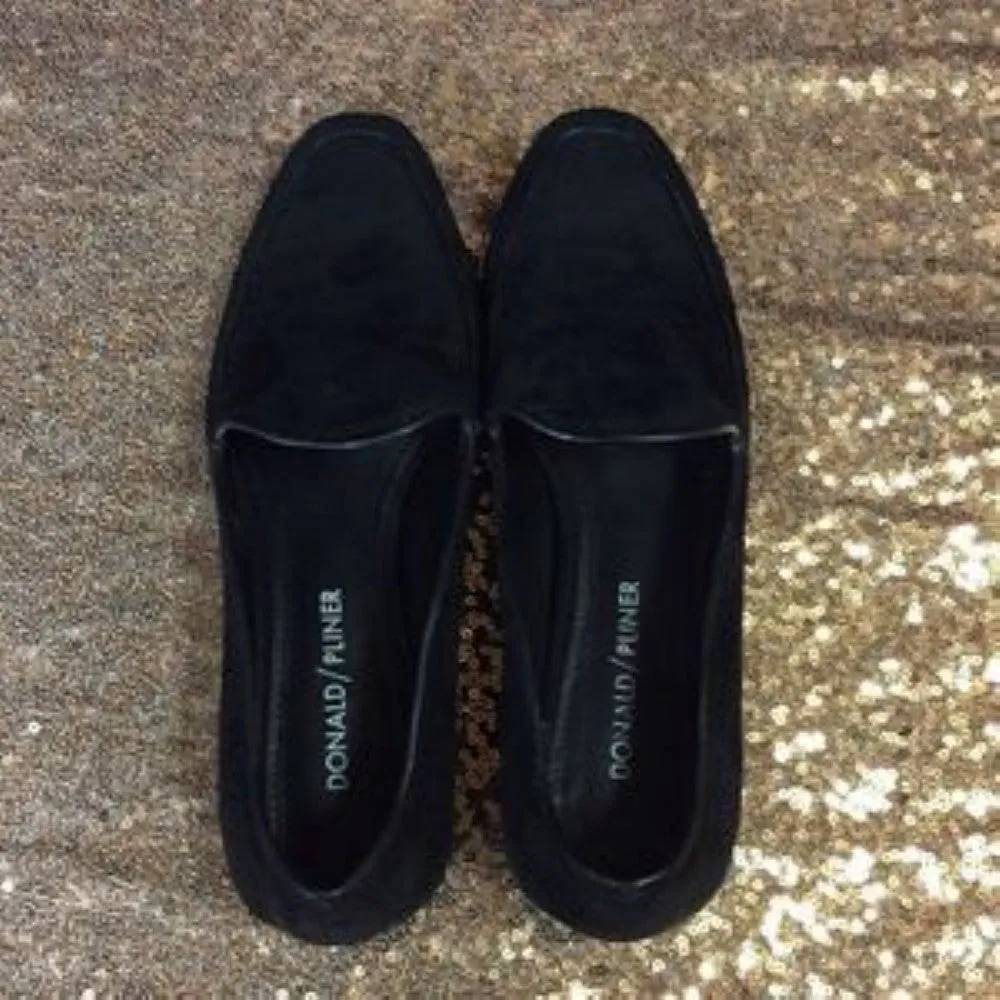 Donald J Pliner Womens Icon Fabric Loafers 5 Black