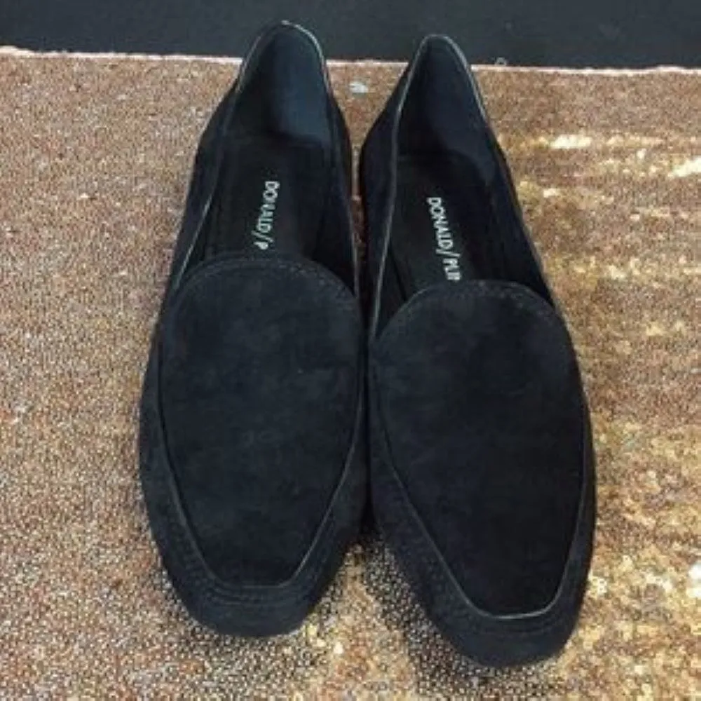 Donald J Pliner Womens Icon Fabric Loafers 5 Black