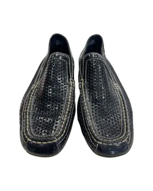 Donald Pliner Sport Black Perforated Slip On Loafers