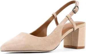 Donald Pliner Women’s SHANIE Slingback Pump Heel, 2" Block Heel Shoes for Comfort, Women’s Heels with Padded Insole