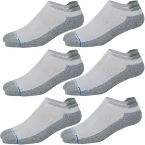 Dr. Motion 6 Pairs pack Mens Low Cut Cushioned Breathable Compression Ankle Socks with Arch Support