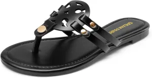 DREAM PAIRS Flip Flops for Women Comfortable Thong Flat Sandals for Summers Dress Beach