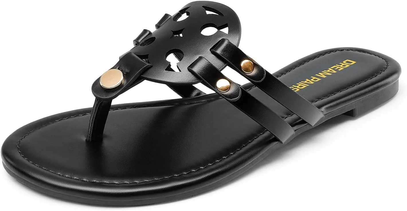 DREAM PAIRS Flip Flops for Women Comfortable Thong Flat Sandals for Summers Dress Beach