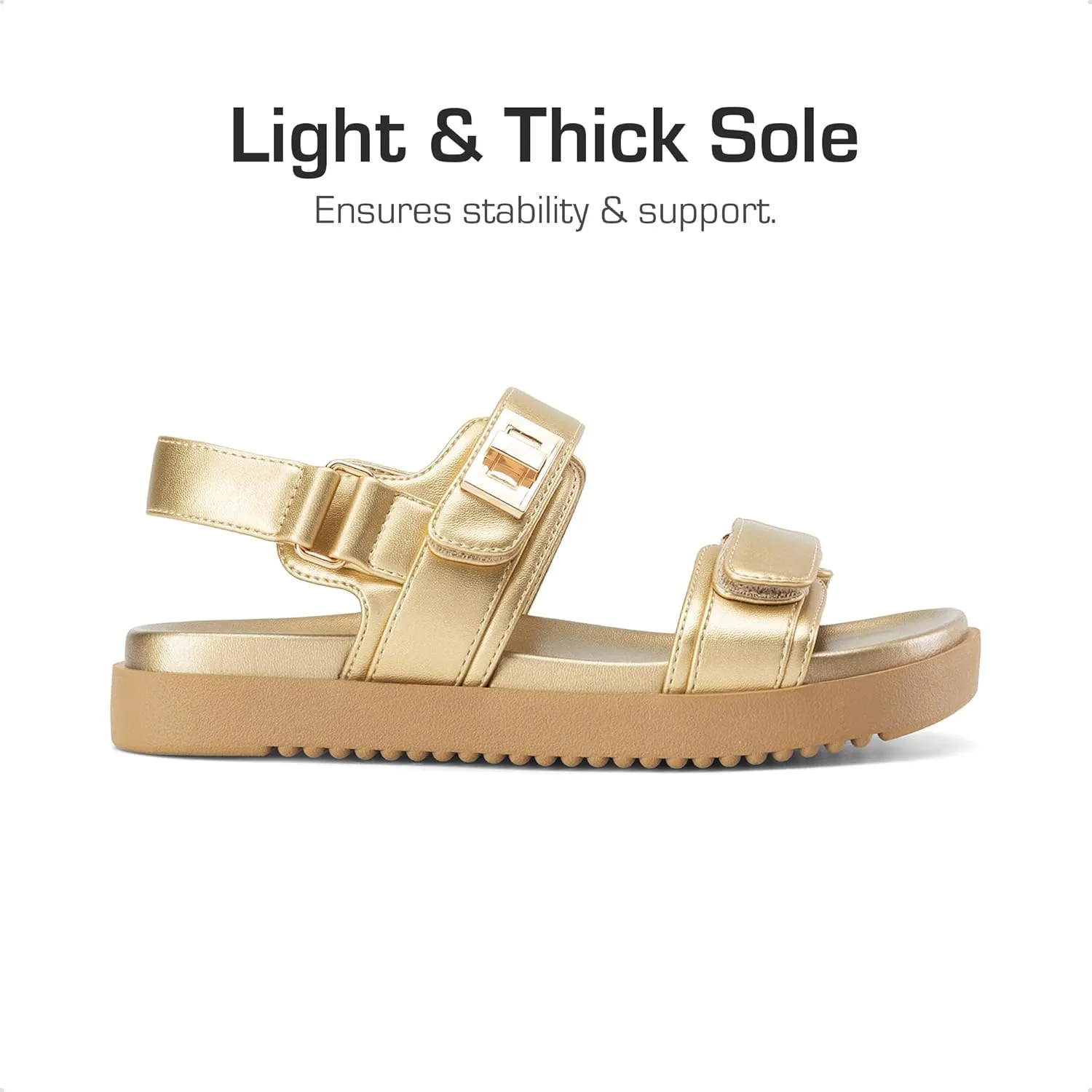 DREAM PAIRS Girls Sandals Casual Open Toe Two Adjustable Strapped Sandals with Hook and Loop for Little Kid/Big Kid