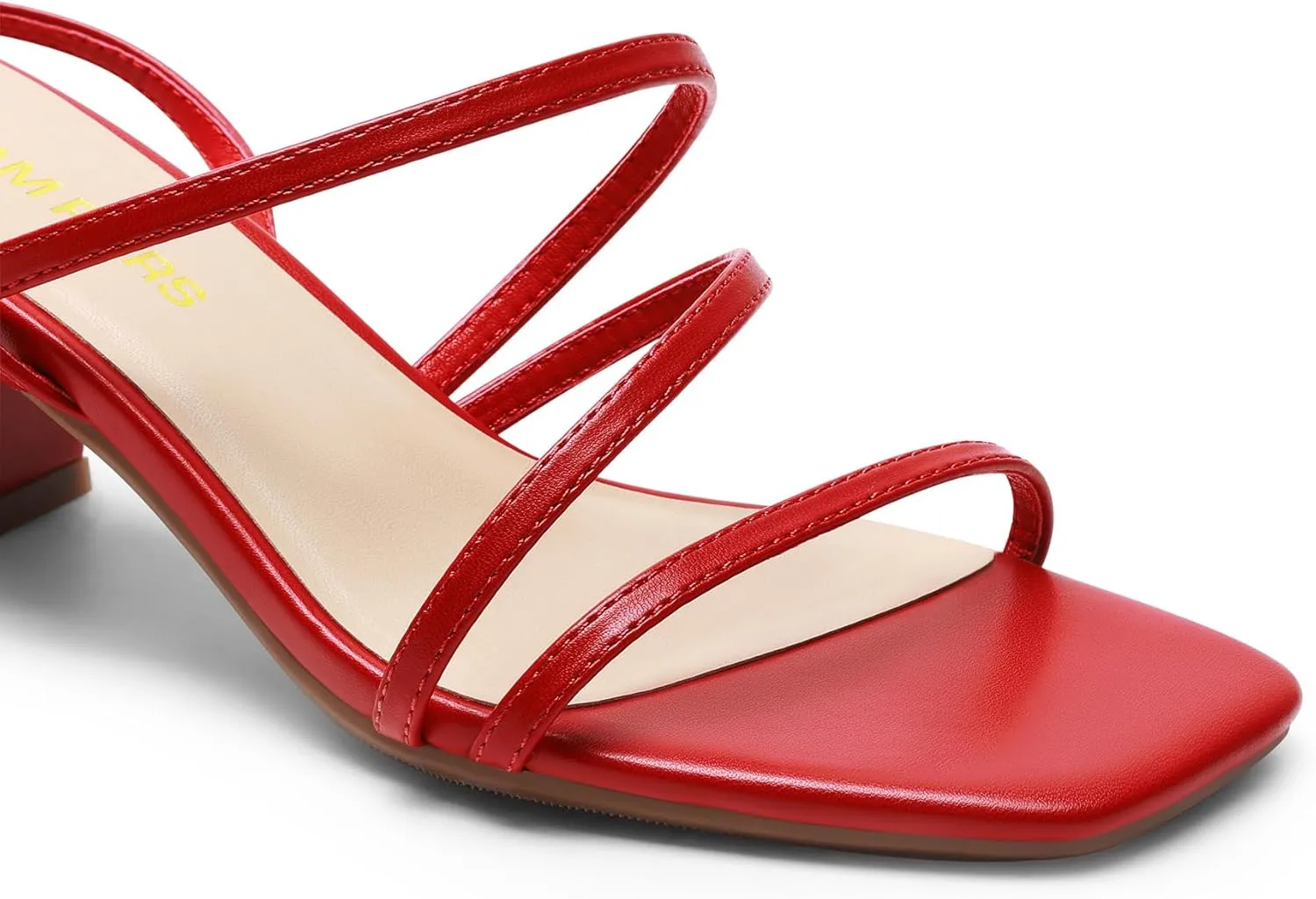 DREAM PAIRS Womens Block Heels 2 inch Strappy Square Toe Dressy Chunky Low Heeled Sandals for Party Wedding Evening