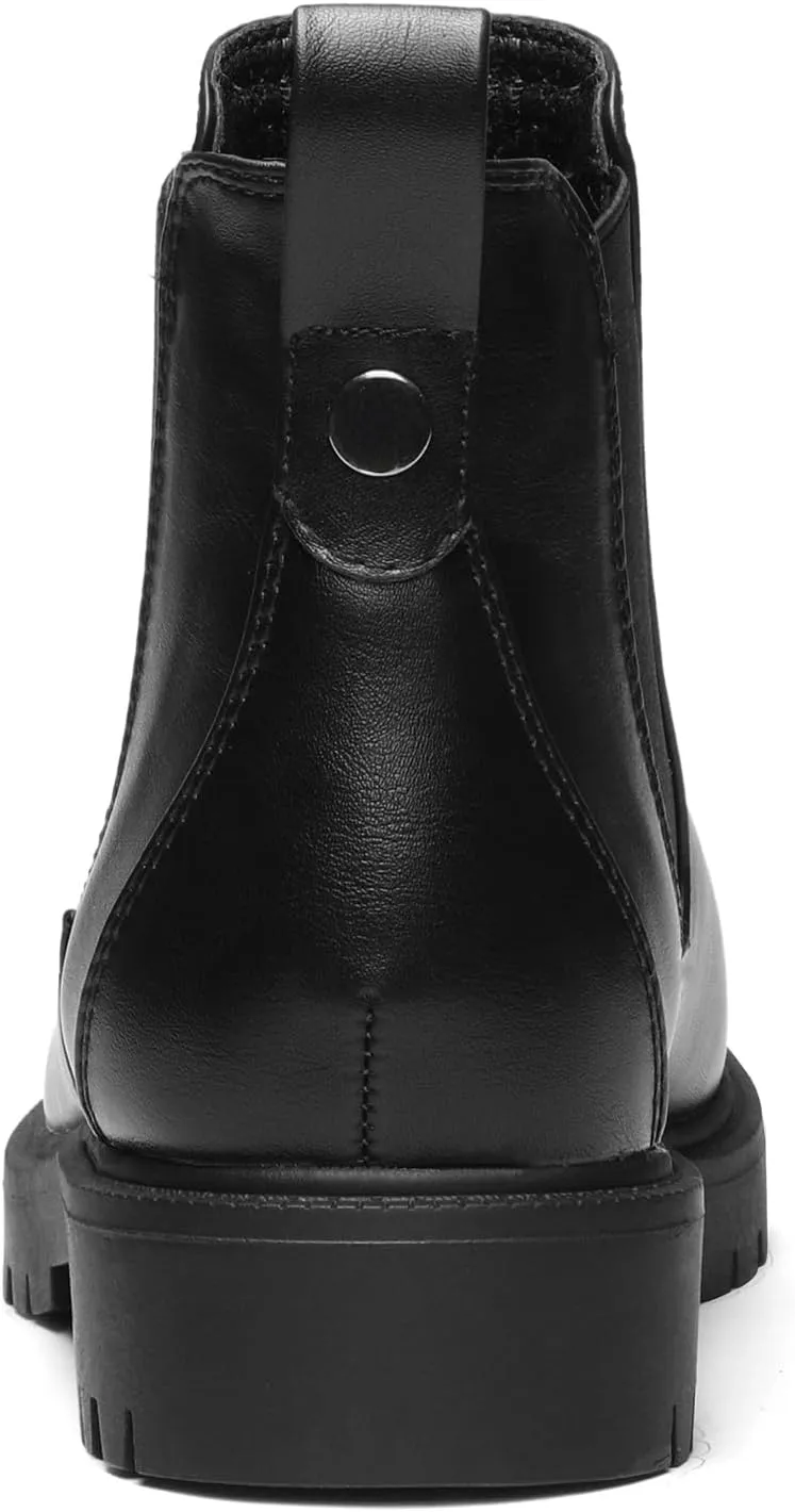 DREAM PAIRS Women's Low Heel Chelsea Ankle Boots Fashion Slip On Elastic Fall Booties Shoes