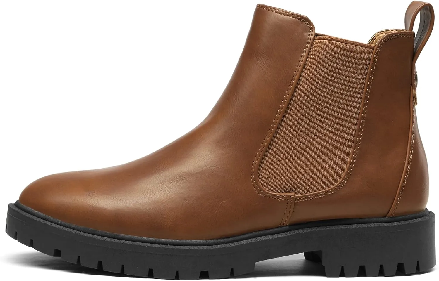 DREAM PAIRS Women's Low Heel Chelsea Ankle Boots Fashion Slip On Elastic Fall Booties Shoes
