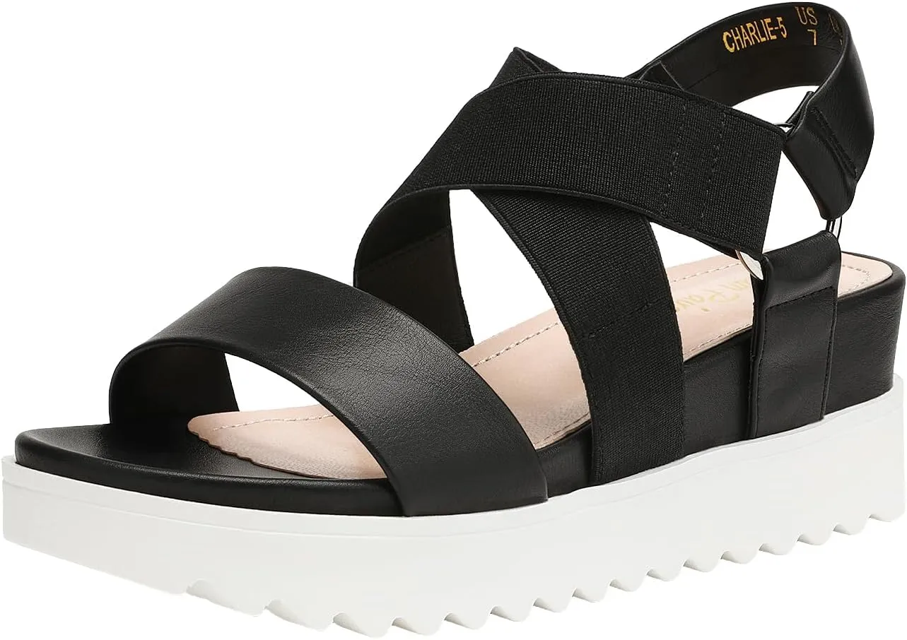 DREAM PAIRS Women’s Open Toe Ankle Strap Platform Wedge Sandals