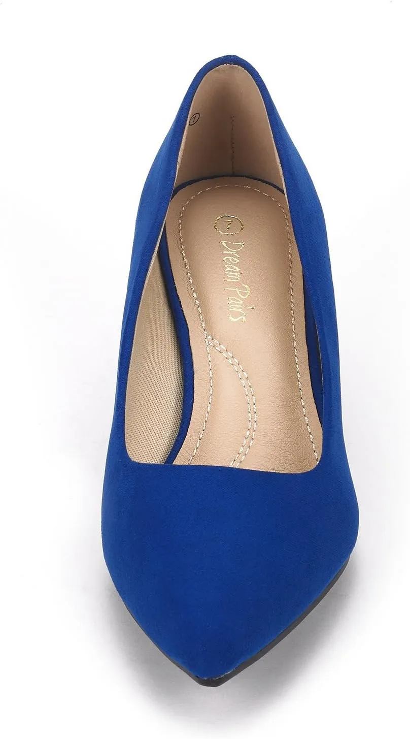 DREAM PAIRS Women's Pumps Kitten Heel Pointed Toe Shoes for Women Comfortable Office Work Dress Shoes