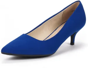 DREAM PAIRS Women's Pumps Kitten Heel Pointed Toe Shoes for Women Comfortable Office Work Dress Shoes