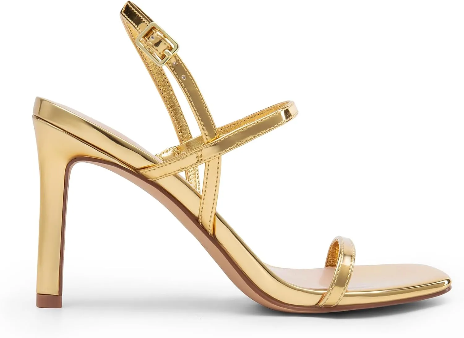 DREAM PAIRS Women’s Slingback Heels High Stilettos Open Square Toe Ankle Strap Pumps Sexy Comfort Strappy Dress Shoes Wedding Bridal Heeled Sandals