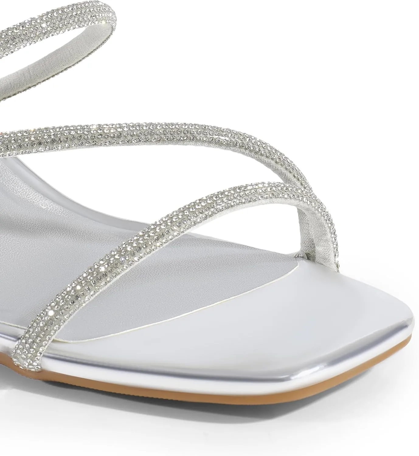 DREAM PAIRS Women's Strappy Heels Open Toe Low Chunky Heel Slip On Mules Square Block Sandals Dress Shoes