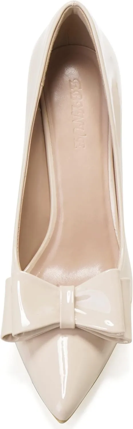 EBYNUE Women's Pumps Sexy High Heels 4 inch Pointed Closed Toe Stiletto Heel Evening Party Wedding Comfortable Dress Shoes
