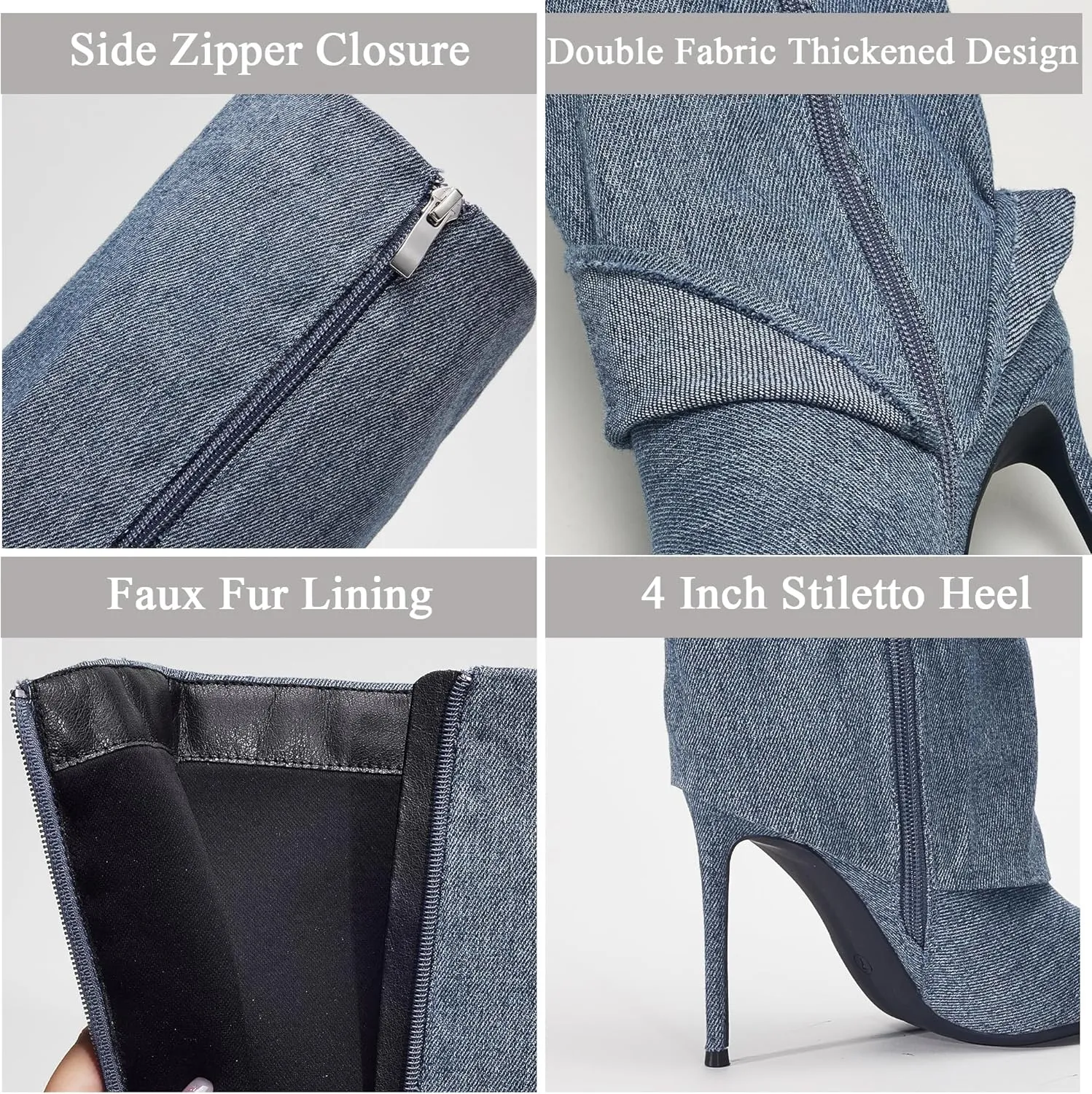 Elisabet Tang Fold Over Knee High Shark Slouchy Leather Boots for Women Pointed Toe high heel Tall Long Patent Dress Boots Fashion Dressy Winter Work