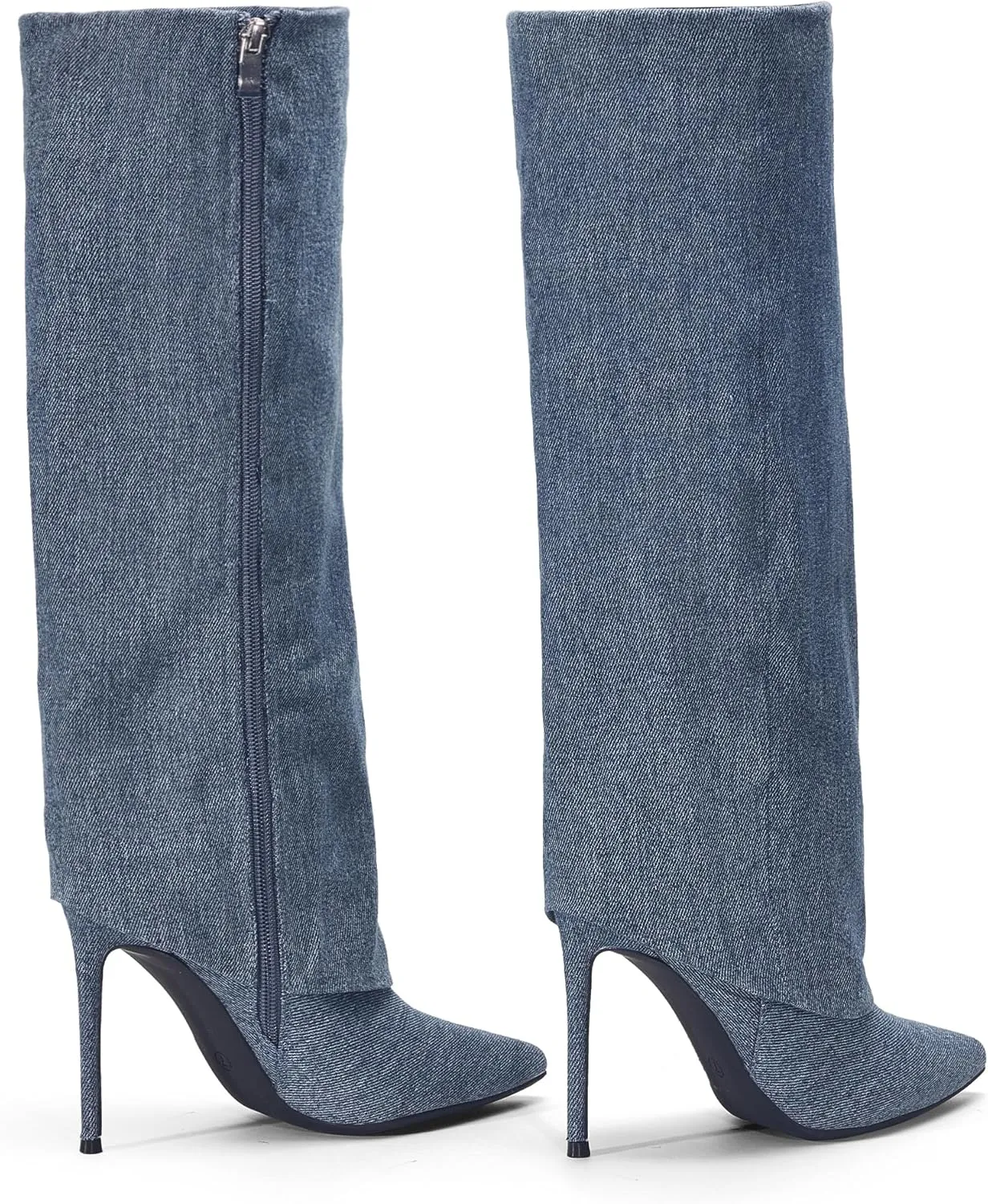 Elisabet Tang Fold Over Knee High Shark Slouchy Leather Boots for Women Pointed Toe high heel Tall Long Patent Dress Boots Fashion Dressy Winter Work