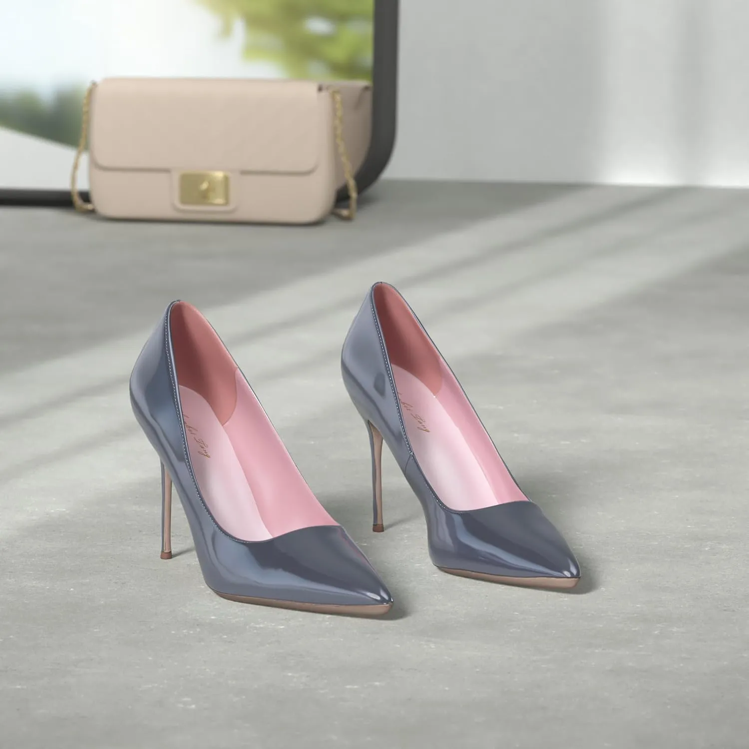 Elisabet Tang Women Pumps, Pointed Toe High Heel 4.7 inch/12cm Party Stiletto Heels Shoes