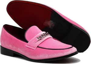 Enzo Romeo Plum05 Men's Dress Loafers Elastic Slip on with Buckle Fashion Shoes