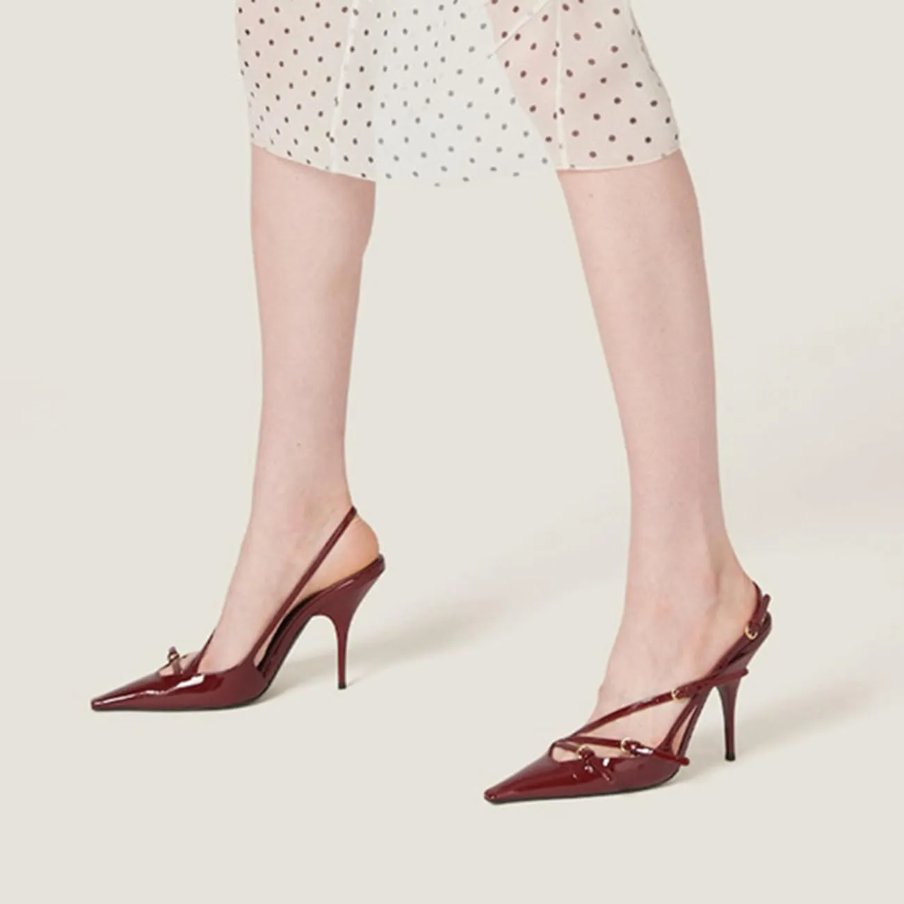 Fashion Buckle Slingback Kitten Heels for Women Buckle Strap Work Pumps