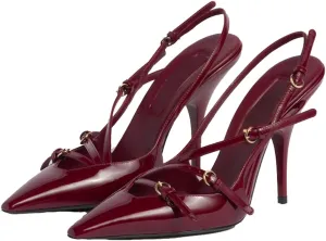 Fashion Buckle Slingback Kitten Heels for Women Buckle Strap Work Pumps