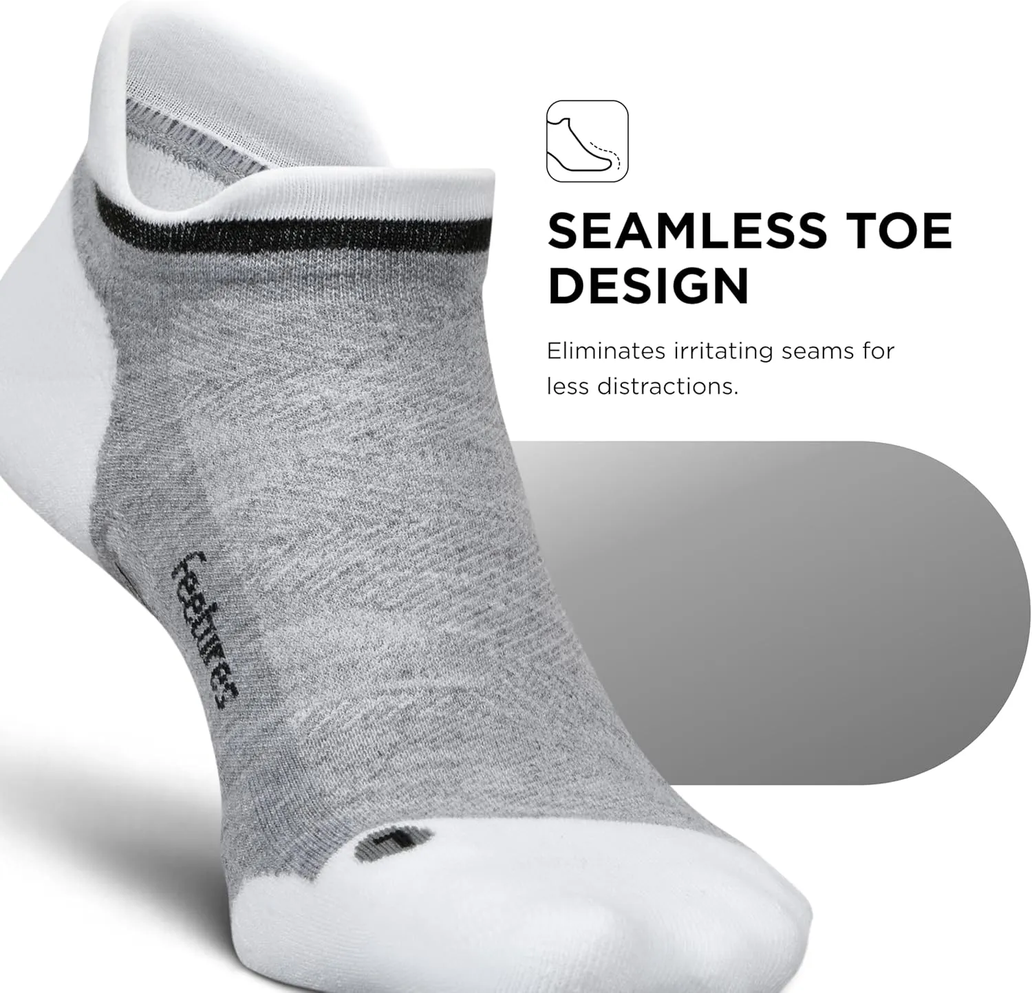 Feetures Elite Golf Max Cushion Tab Ankle Socks - Sport Sock with Targeted Compression - (1 Pair)