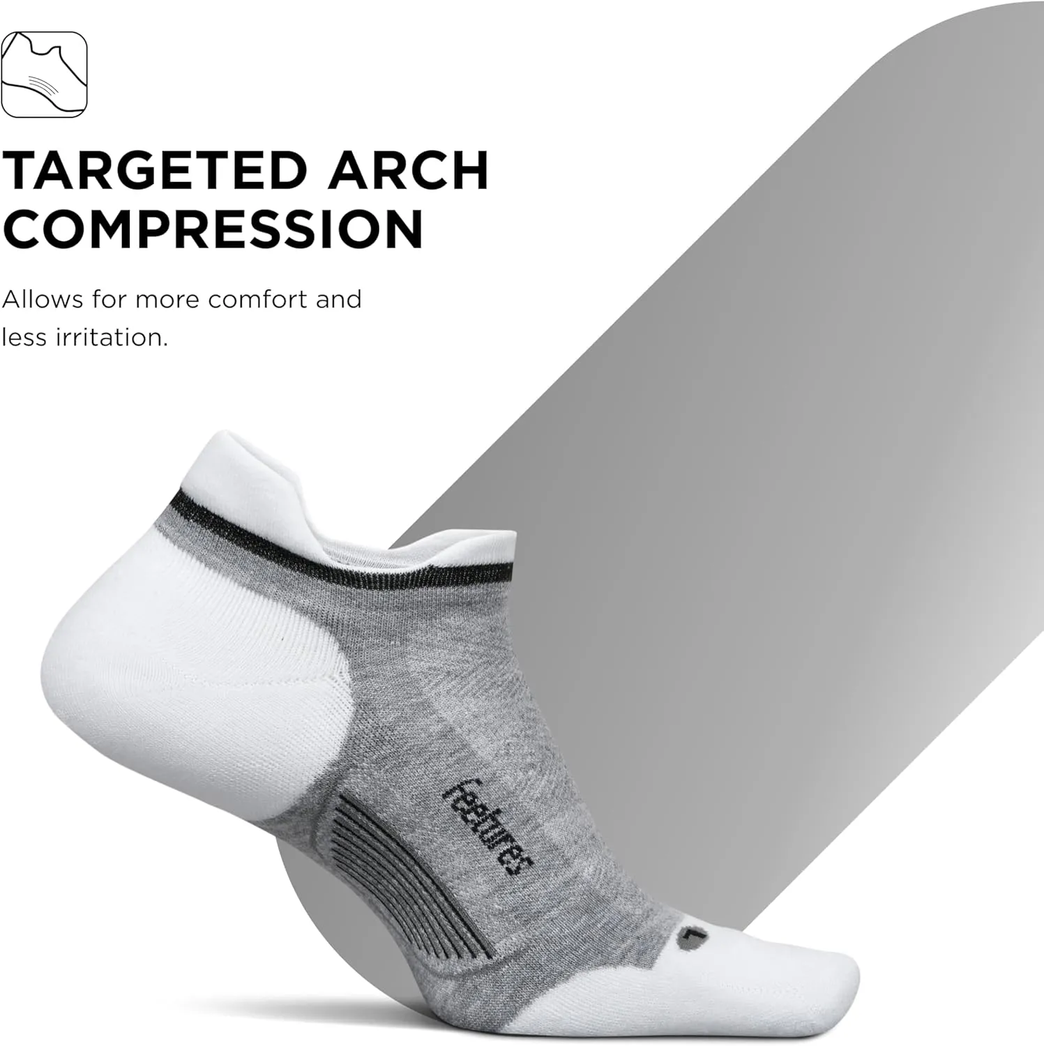Feetures Elite Golf Max Cushion Tab Ankle Socks - Sport Sock with Targeted Compression - (1 Pair)