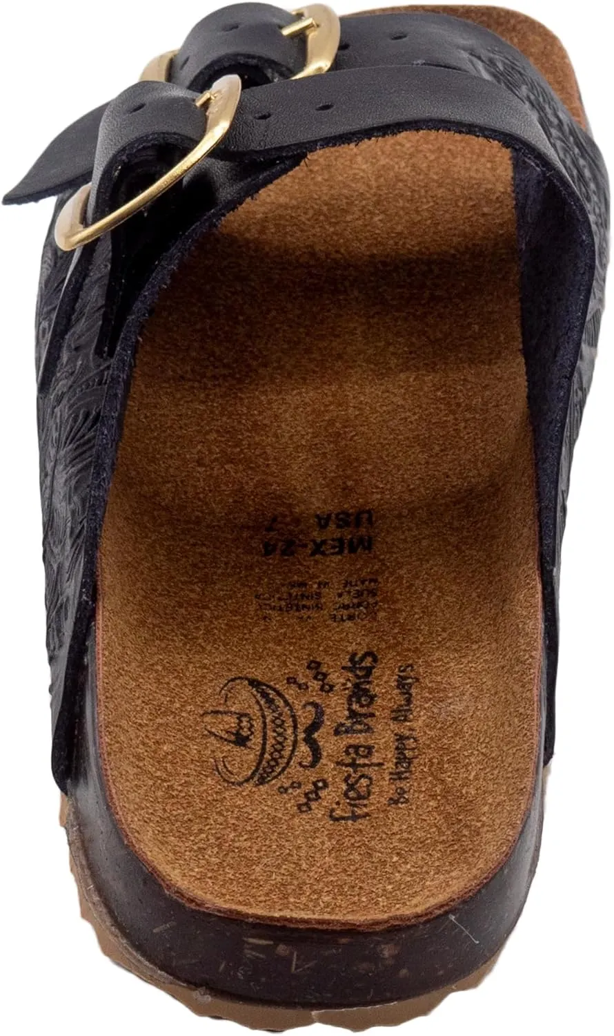 Fiesta Brands Mexican Huaraches Sandals for Women, 2 Strap Buckle, Adjustable, Arch Support, Non-Slip Rubber Sole