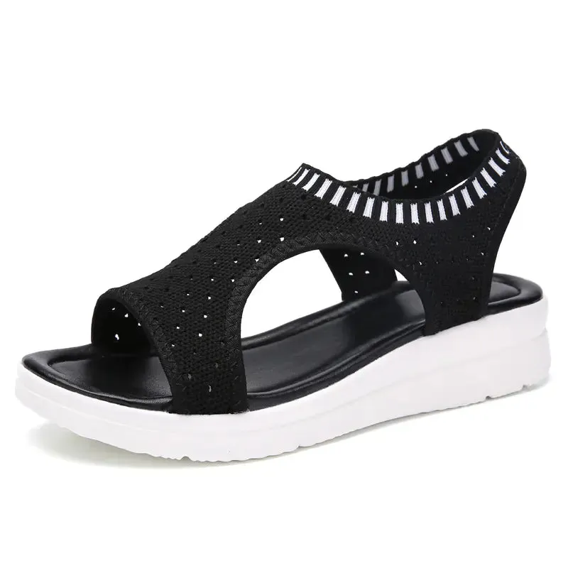 Fish Mouth Shoes, Flat Sandals, Thick Sole Sandals