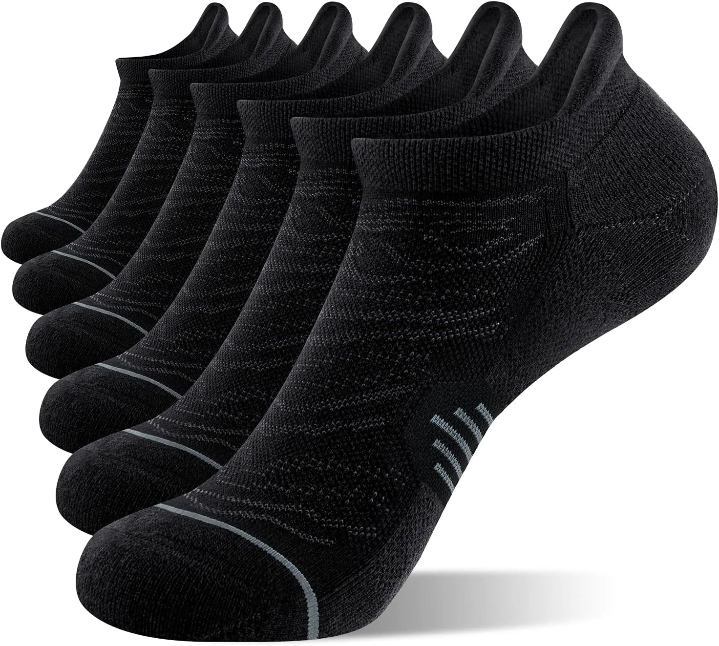FITRELL 6 Pack Womens Ankle Running Socks Cushioned Low Cut Tab Athletic Socks