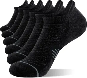 FITRELL 6 Pack Womens Ankle Running Socks Cushioned Low Cut Tab Athletic Socks