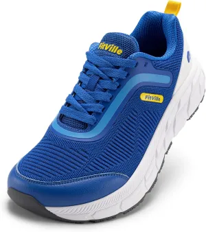 FitVille Men's Wide Toe Box Running Shoes - Comfortable, Non-Slip, Cushioned, Lightweight with Support