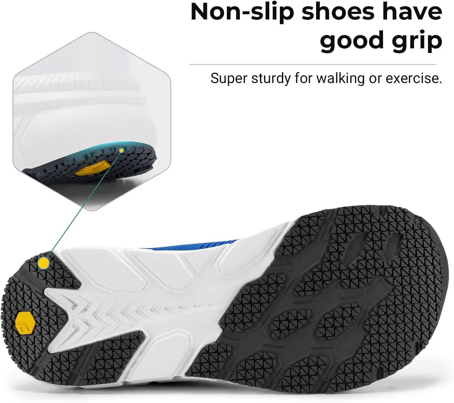 FitVille Men's Wide Toe Box Running Shoes - Comfortable, Non-Slip, Cushioned, Lightweight with Support