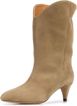 FOWT Women Pull On Slouch Ankle Boots Pointd Closed Toe Stretchy Stacked Low Kitten Heel Short Booties Faux Suede Fall Winter Comfy Dress Shoes for Ladies Girls Full Size 4-15 M US