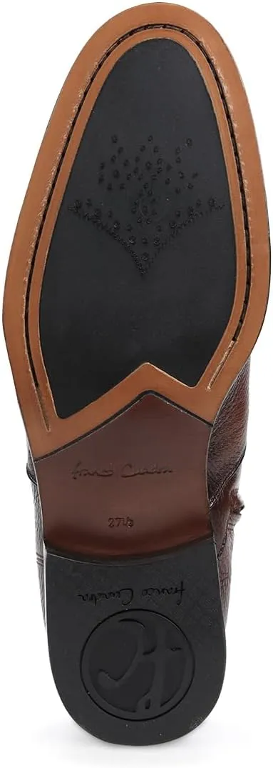 FRANCO CUADRA Men's Chelsea Boots in Genuine Deer Leather Brown