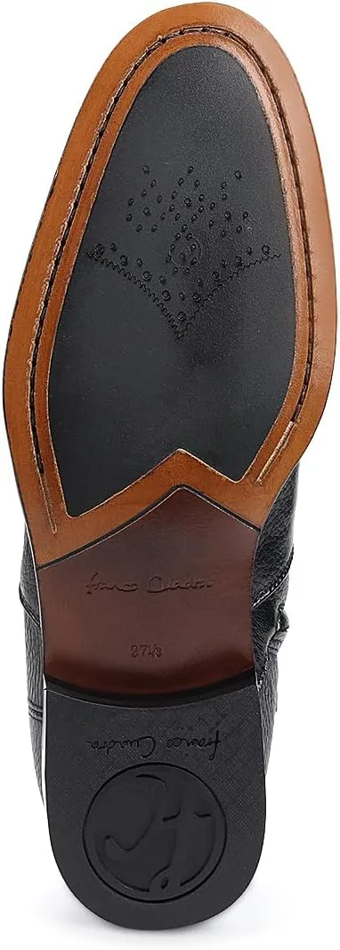 FRANCO CUADRA Men's Chelsea Boots in Genuine Deer Leather Brown