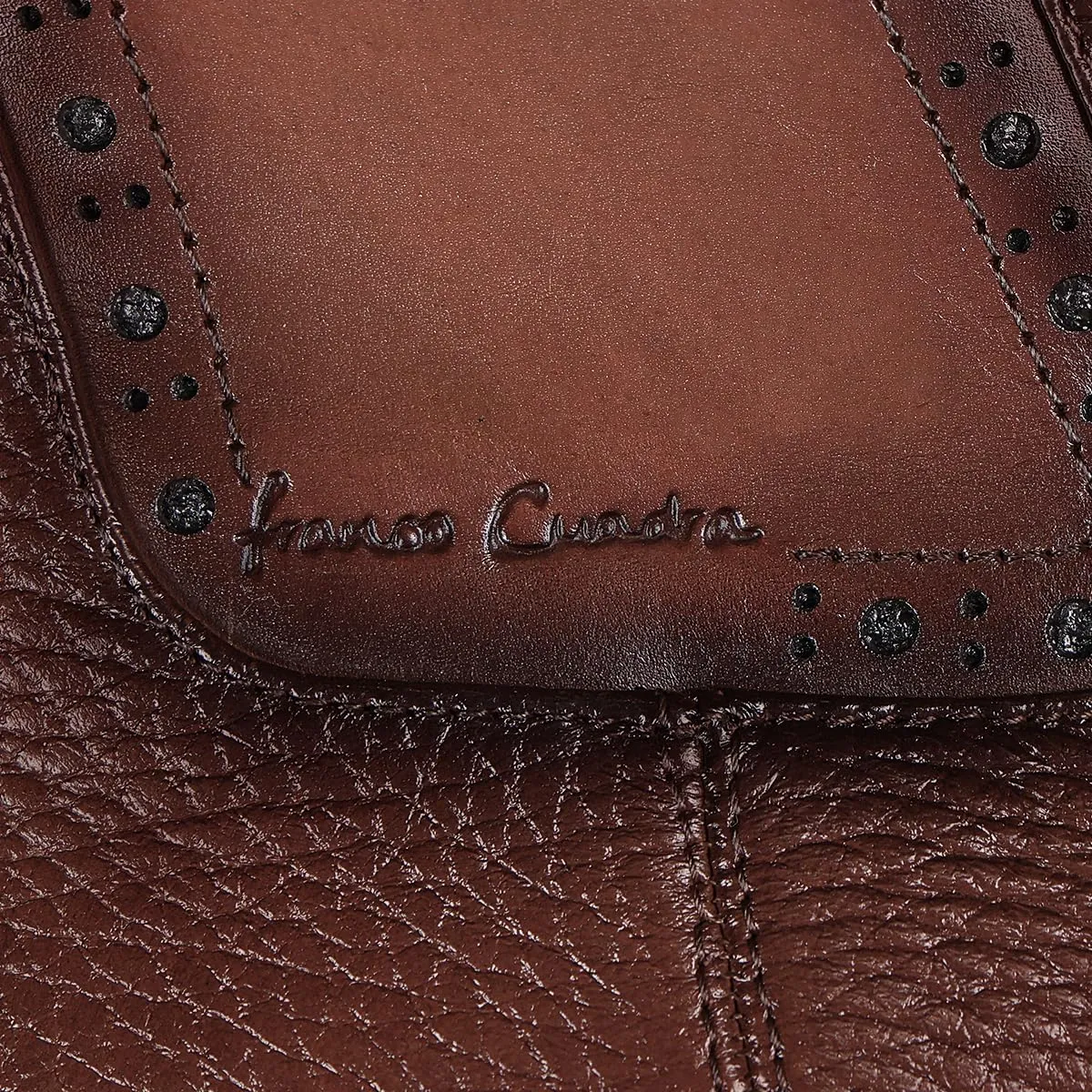FRANCO CUADRA Men's Chelsea Boots in Genuine Deer Leather Brown