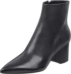 FSJ Women Dressy Pointed Toe Ankle Boots Chunky Block Heels Side Zipper Booties