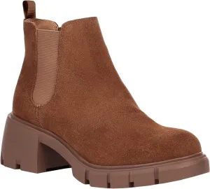 Fttpdeaus Women's Lug Sole Ankle Boots Casual Chunky Platform Boots Elastic Block Heel Combat Chelsea Booties