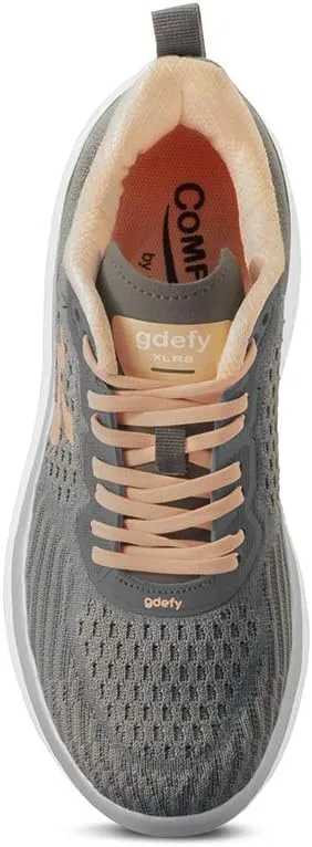 G-DEFY XLR8 Run Women’s Supportive Running Shoe | VersoCloud® Technology for Pain Associated with Prolonged Standing or Walking | Arch Support | Diabetic Shoes | Wide Shoes | Free Custom Orthotic