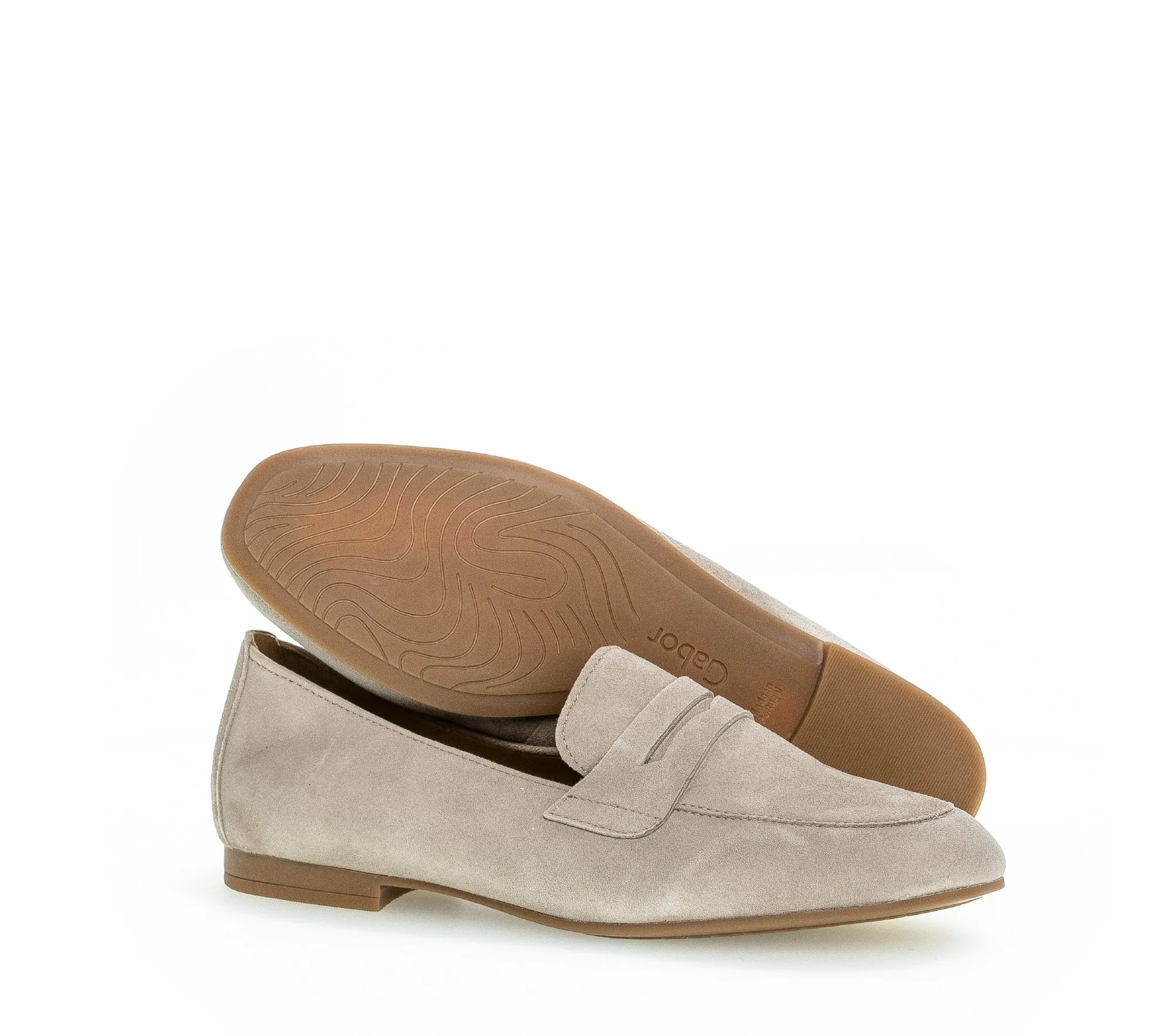 GABOR - 25.213.12 FLAT LOAFER - BEIGE SUEDE