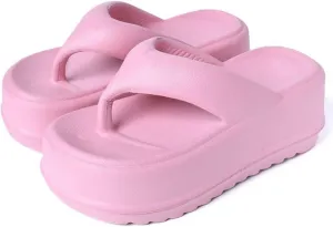 Geerta Cloud Slides for Women with Platform Pillow Trendy Thick Soles Cushioned for Summer Outdoor Sandals Slipper Shower House Home