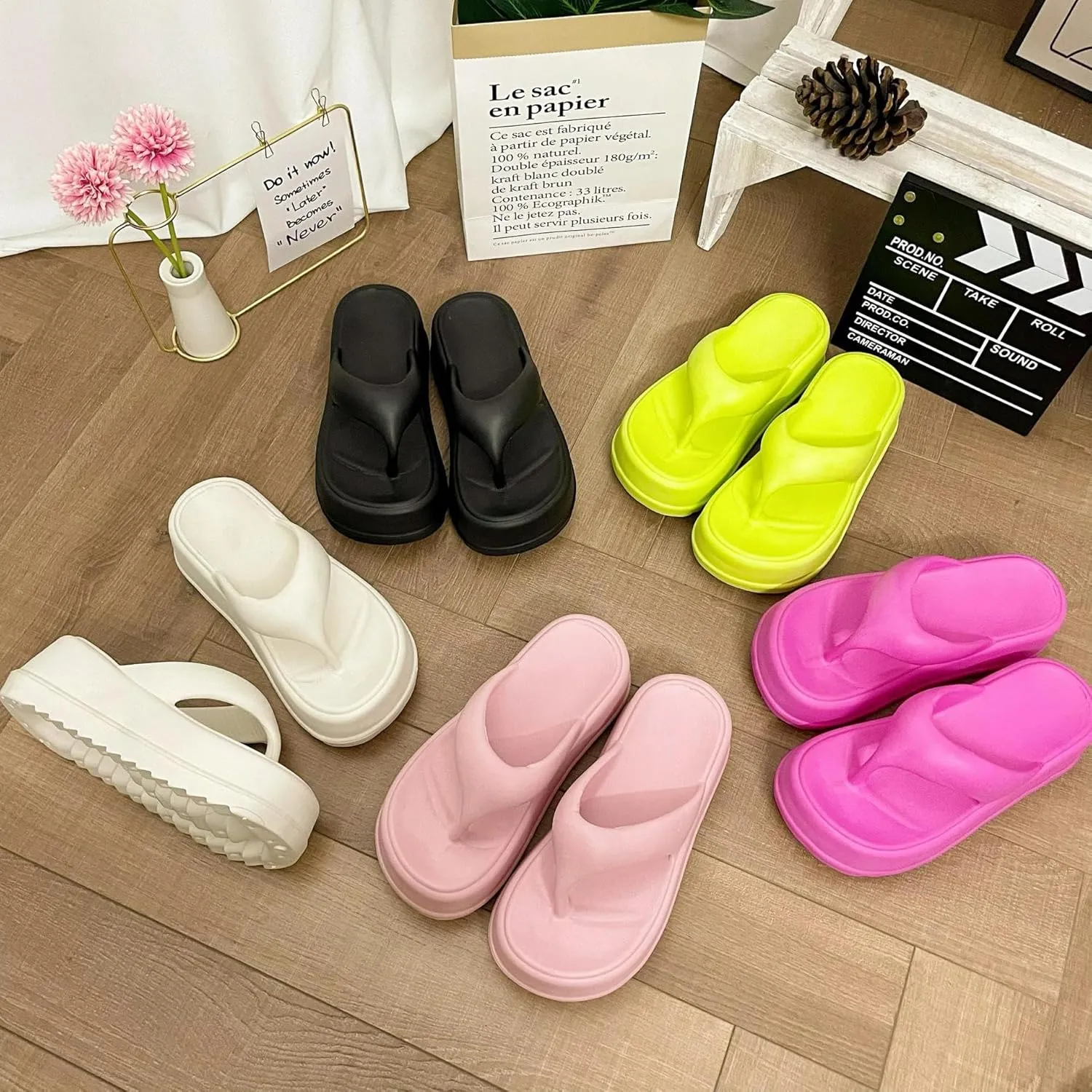 Geerta Cloud Slides for Women with Platform Pillow Trendy Thick Soles Cushioned for Summer Outdoor Sandals Slipper Shower House Home
