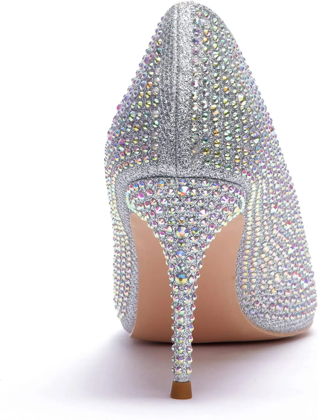 GENSHUO High Heels Pumps for Women Closed Toe 3 Inch Stillettos Heels Dress Shoes