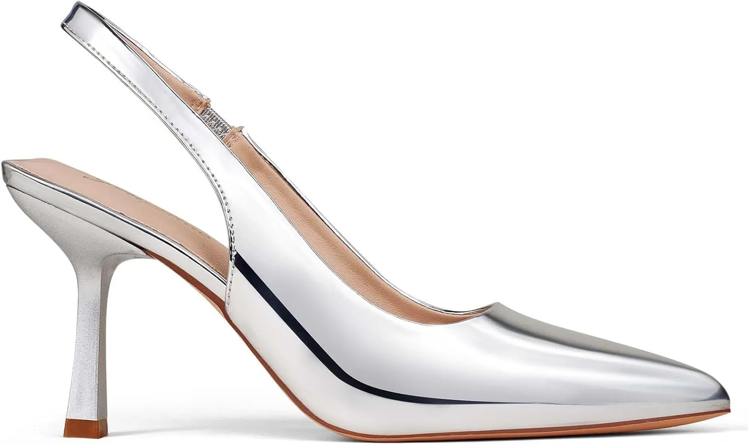 GENSHUO Slingback Kitten Heels for Women Pumps Closed Pointed Toe 3 Inch Low Heel Dress Shoes Comfortable Sexy Slip On Wedding Work Party Pumps