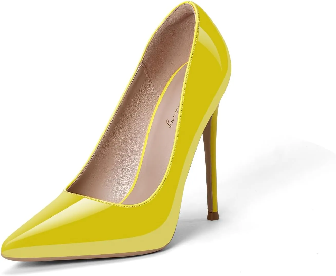 GENSHUO Women's High Heels for Women Classic Pointed Closed Toe Heels Sexy Stiletto Pumps Elegant Classy Wedding Bridal Party Dress Shoes
