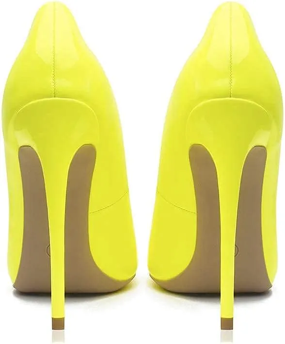 GENSHUO Women's High Heels for Women Classic Pointed Closed Toe Heels Sexy Stiletto Pumps Elegant Classy Wedding Bridal Party Dress Shoes