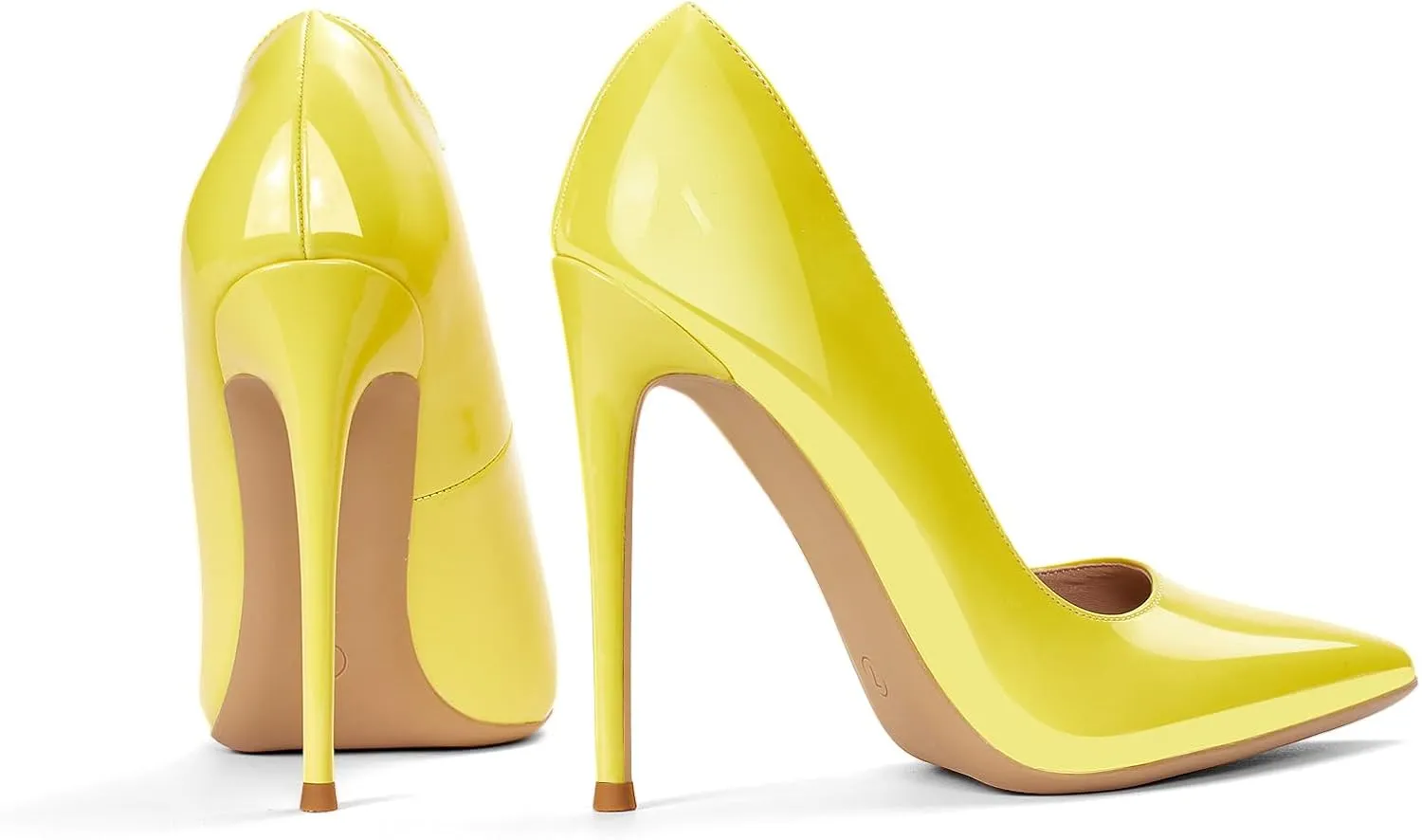 GENSHUO Women's High Heels for Women Classic Pointed Closed Toe Heels Sexy Stiletto Pumps Elegant Classy Wedding Bridal Party Dress Shoes