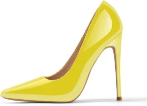 GENSHUO Women's High Heels for Women Classic Pointed Closed Toe Heels Sexy Stiletto Pumps Elegant Classy Wedding Bridal Party Dress Shoes